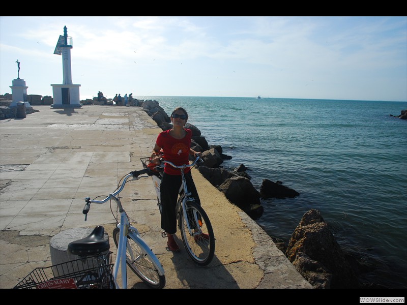 Lucie à velo